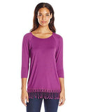 Rock 47 Three Quarter Sleeve Tunic Purple Medium