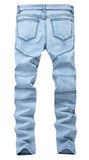 Blue Skinny Ripped Destroyed Distressed Straight Slim Tapered Leg Bluew34×32L
