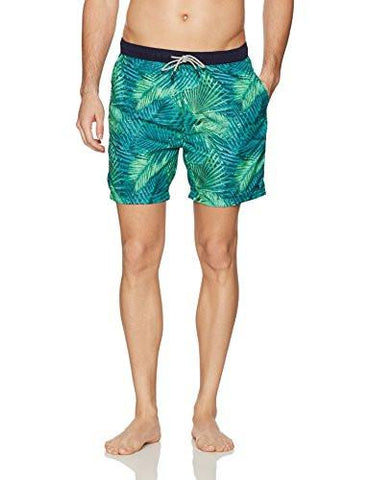 Scotch & Soda Length Swim Short In Fine Peached Quality With Patter Combo F Medium