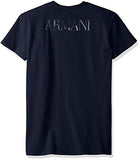 EMPORIO ARMANI MEGA LOGO CREW NECK TSHIRT MARINE MEDIUM