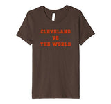 child Cleveland Vs The World Tshirt Orange On Brown 12 Brown