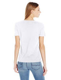 CALVIN KLEIN JEANS WOMEN SHORT SLEEVE CUTOFF CALVIN LOGO TSHIRT ATLANTIS LARGE