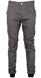 Tapered Ribbing Twill Jogger Pants 34 Charcoal