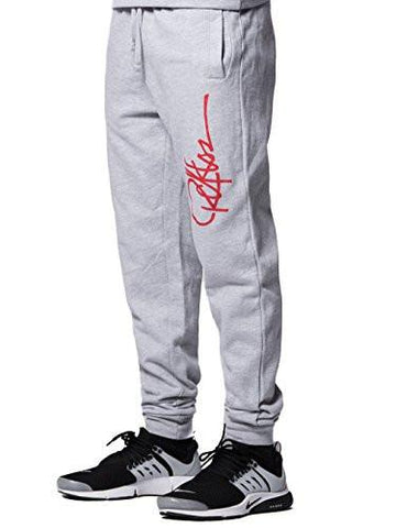 Signature Sweatpants Heatherred L Bottoms Sweatpants Heatherred