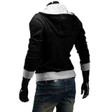 SUNNORN AUTUMN ZIPPER HOODIE CASUAL TOP COAT CARDIGAN SLIM HOODED JACKET M BLACK