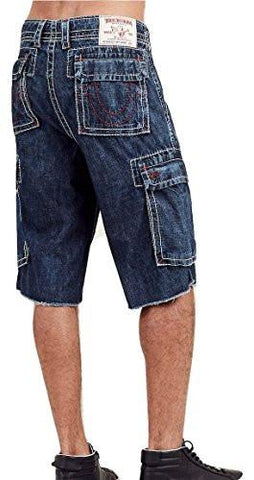 Cargo Cut Off Big T Red Stitch Short Stone Grunge Size 38