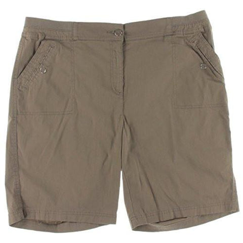 Plus Walking Shorts Lightweight Bermuda Shorts Brown 16W