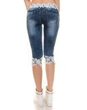 Fashare Distressed Ripped Lace Patchwork Sexy Leggings Pants