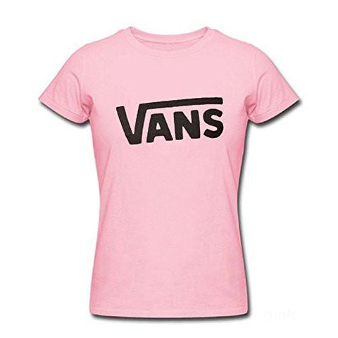 XZCDWF Tshirts Vans classic logo Pink Size S