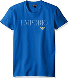 EMPORIO ARMANI MEGA LOGO CREW NECK TSHIRT CHINA BLUE LARGE