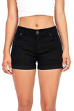 Wax Juniors Perfect Fit Midrise Denim Shorts Black Large