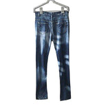 Knee Casual Stylish Hip Hop Skinny Denim Pants Ripped Chain Xl Blue