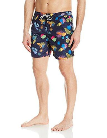 Scotch & Soda Swim Short In Polyester Quality With Allover Print And Cont Combo F Large
