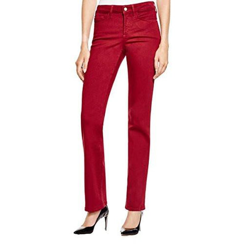 Marilyn Solid Colored Straight Leg Red 6