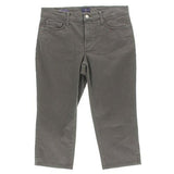 Ariel Denim Side Slit Cropped Brown 8