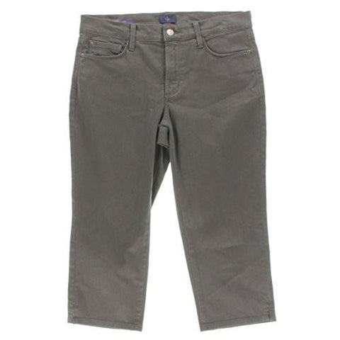 Ariel Denim Side Slit Cropped Brown 8