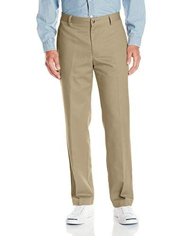 No Iron Classic Fit Flat Front Pant Dusty Gravel 42W X 32L