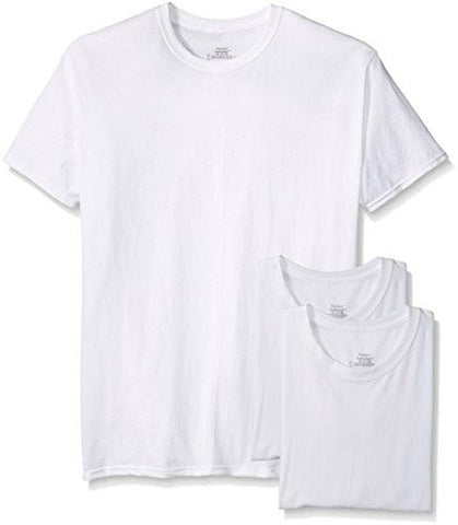 HANES 3PACK CREW NECK TSHIRT WHITE LARGE