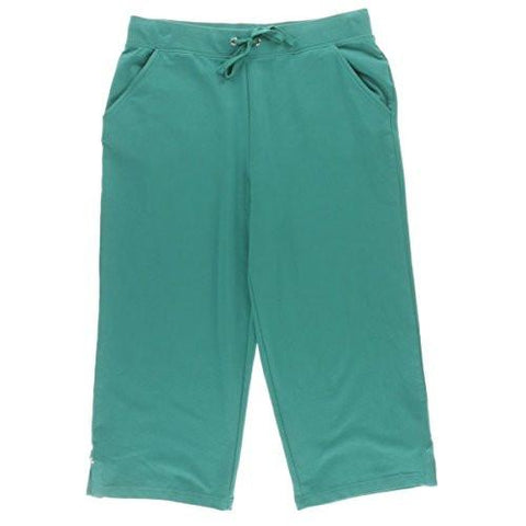 Pull On Knit Capri Pants Green M