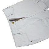 High Waist Knee Skinny Denim Distressed Ripped Boyfriend L White