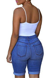 Dokotoo Casual Denim Destroyed Bermuda Shorts Large Denim