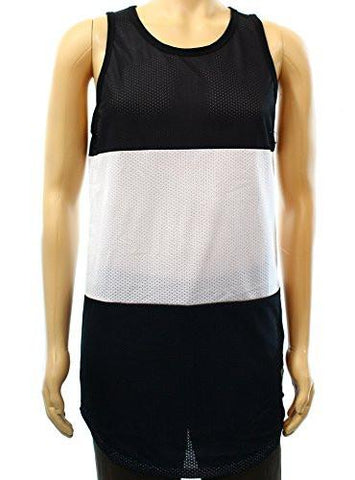 CIVIL REGIME WHITE SMALL COLORBLOCK TANK SHIRT BLACK S