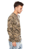 Guys Imperious Excellent Camo Henley Long Sleeves Tees Tops Ts01 Xl Grey