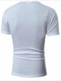 M2MO CASUAL COTTON SKULL PRINT SHORT SLEEVE TSHIRT WHITE US S