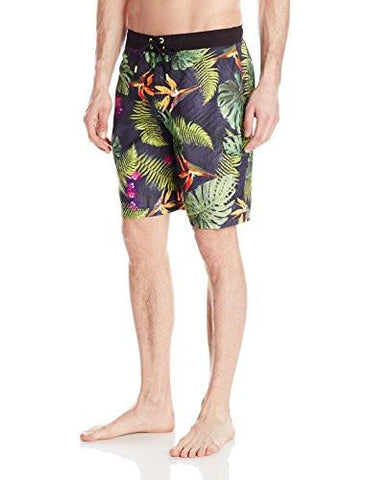 SPEEDO PARADISE FLORAL EBOARD SHORTS WORKOUT & SWIM TRUNKS SPEEDO BLACK SMALL