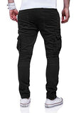 Behype Biker With Attached Zippers And Cargo Pockets Rj3196 Black W30