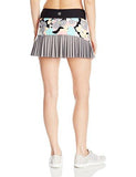 Pop Floral Camo Tennis Skirt With Solid Pleated Back Detail Multi S
