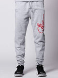 Signature Sweatpants Heatherred L Bottoms Sweatpants Heatherred