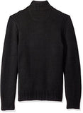 JEANS RACKED QUARTER BUTTON SWEATER BLACK XLARGE
