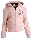 Jersey Fleece Back Hoodies Sweatshirt With Kangaroo Pocket Sweet Pink Size 2T