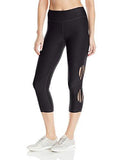 Strappy Cutout Capri Legging Black L