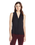 SL V Blouse With Inverted Front Pleat Rich Black Small