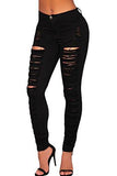 Sidefeel Denim Destroyed Highwaist Skinny Large Black