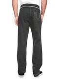 Wide Leg Big T Stitch Sweatpants Jet Black XXLarge