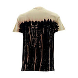 Imperious Indian Head Rhinestone Bleach Tshirt Black