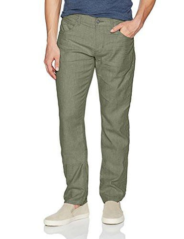 Blake Slim Straight Linen Pant Hunter 42