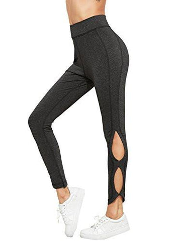 High Waist Leggings Cutout Yoga Pants Run Jogger Active Tights