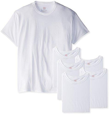 HANES 6PACK FRESHIQ CREW TSHIRT WHITE XLARGE