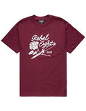 REBEL8 ROSES AND DAGGERS TSHIRT BURGUNDY MEDIUM