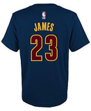 Lebron James Youth Cleveland Cavaliers Navy Name And Number Jersey Tshirt Large 1416