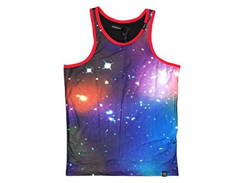 MEN HUDSON OUTERWEAR BLACK GALAXI TANK TOP XL