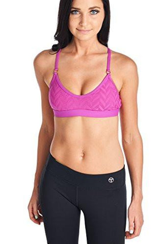 Sports Bra Tank Jacquard Berry Size Medium