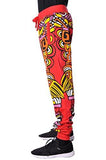 Imperious Tribal Jogger Pants Sweatpants Red Xl