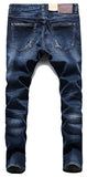 Skinny Stretch Washed Denim Tapered Jean Blue 30