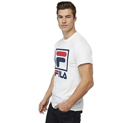 FILA STACKED TSHIRT WHITE NAVY CHINESE RED M