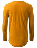URBANCREWS Hipster Hip Hop Longline Long Sleeve Crewneck Tshirt TIMBER XL